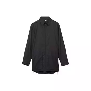 Y-3 Однотонная рубашка с заостренным воротником и длинными рукавами, унисекс, черная, H63025 M