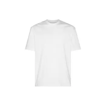 Y-3 Однотонная свободная футболка с круглым вырезом и коротким рукавом, мужские топы белого цвета IV8221 M