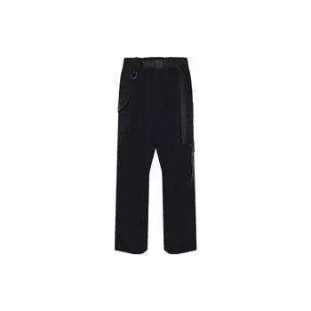 Y-3 Однотонные повседневные брюки прямого кроя со средней талией и карманом-карго, мужские брюки черного цвета H63080 XS