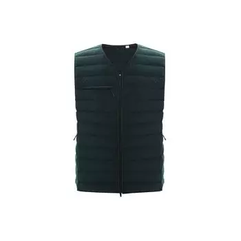 Y-3 Однотонный теплый жилет с карманом на молнии спереди, мужской жилет зеленого цвета GK4575 XS