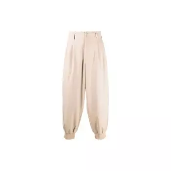 Y-3 Осень-Зима 21 Однотонные повседневные брюки средней посадки с завязками на щиколотке Мужские брюки цвета хаки HB3430 XS