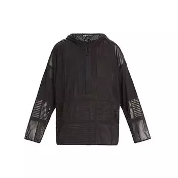 Y-3 Осень/Зима 21 Повседневный трикотажный топ с капюшоном и длинными рукавами для женщин, черный DY7238 S