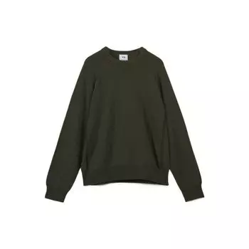 Y-3 Осень-зима 22, мужской свитер с круглым вырезом и длинными рукавами и принтом логотипа, темно-зеленый HT4501 M