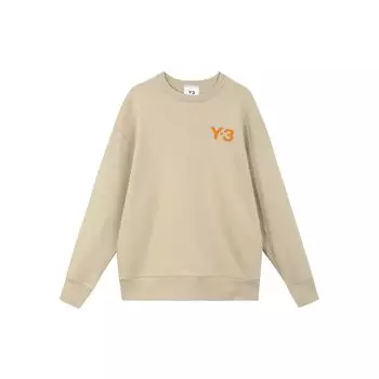 Y-3 Осень/Зима 22 Свитшот с логотипом и надписью Crewneck Мужская толстовка цвета хаки HT4496 XL