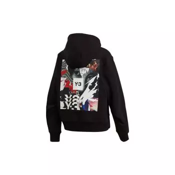 Y-3 Толстовка с длинными рукавами и логотипом с фотопринтом Женские топы Черный GK4401 M