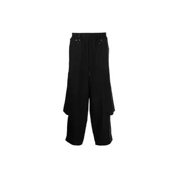 Y-3 Повседневные брюки Nine-Point с многослойной строчкой, однотонные, мужские, черные, HB3463 L