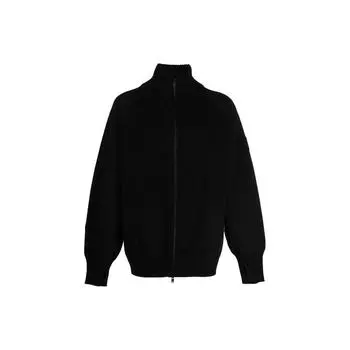 Y-3 Повседневный однотонный свитер с длинным рукавом на молнии и воротником-стойкой, мужской свитер черного цвета IL2058 S
