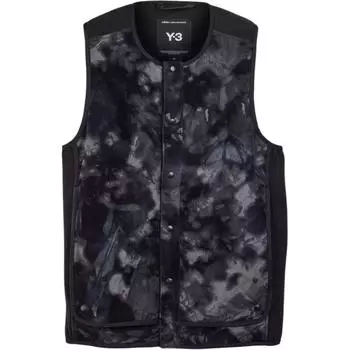 Y-3 Round Neck All Over Print Sleeveless Vest Men Vests Black JI5647 XS