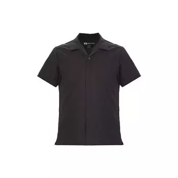 Y-3 Solid Color Casual Short Sleeve Shirt Men shirts Black FN5705 XS