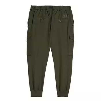 Y-3 Sp Unisex Cuff Pants Casual Loose Cargo Pants Unisex pants Military-Green JE3437 XL