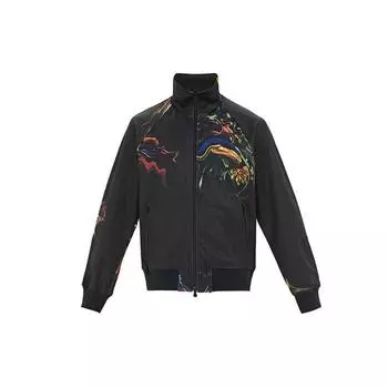 Y-3 Toketa AOP Спортивная куртка со стойкой, длинными рукавами, повседневная верхняя одежда для мужчин, верхняя одежда, черная, FJ0391 M