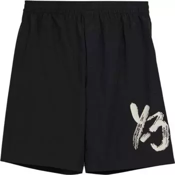 Y-3 Спортивные повседневные шорты с логотипом Letter, прямые, унисекс, черные IL1788 S