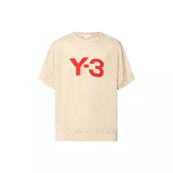 Y-3 Классическая футболка с круглым вырезом с большим логотипом SS21, топы унисекс, цвет хаки, GV6042 XL