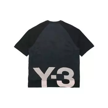 Y-3 SS21 Футболка с круглым вырезом и коротким рукавом с логотипом сзади, мужские топы, черный GV6083 M