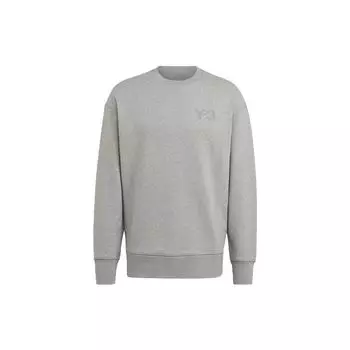 Y-3 SS21 Свитшот с круглым вырезом и логотипом Мужские топы Серый GV4195