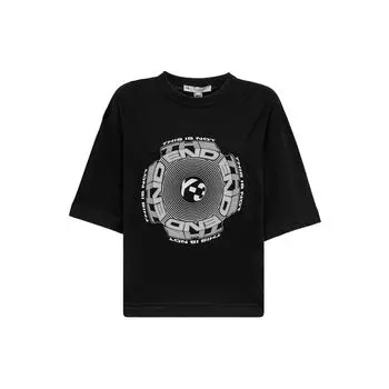 Y-3 SS21 принтованный круглый вырез пуловер спортивная футболка с коротким рукавом женские топы черный HB3353 XS