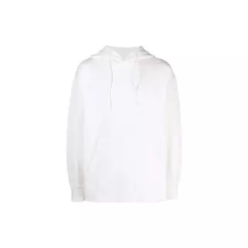 Y-3 Ss22 однотонная толстовка с логотипом и принтом унисекс, толстовки с капюшоном белого цвета HG8801 M