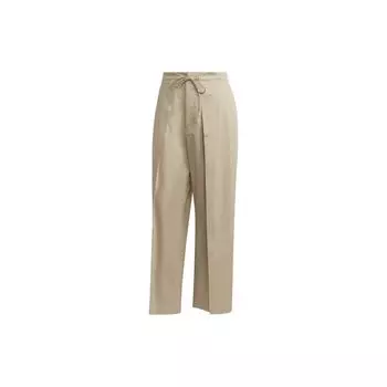 Y-3 SS22 однотонные плиссированные прямые свободные повседневные брюки с высокой талией осенние женские льняные брюки FS0226 XS