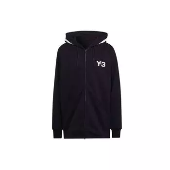 Y-3 Ss22 Solid Logo Stripes Printed Long Sleeve Hoodie Jacket Men jackets Black HG6072 L
