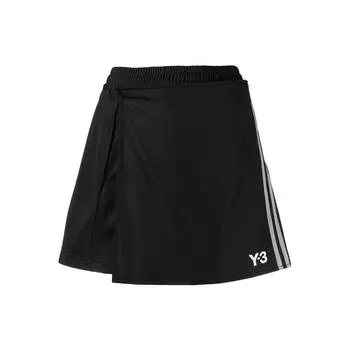 Y-3 Ss23 Логотип Полосатый Принт Короткая Юбка Женские Юбки Черный H63068 M