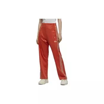 Y-3 SS23 Mid-Rise Striped Wide-Leg Straight Casual Pants Women pants Orange IA1425 M