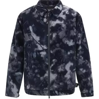 Y-3 Tie-Dye Color Block Zip-Up Long Sleeve Jacket Men Jacket Blue JI5646 S