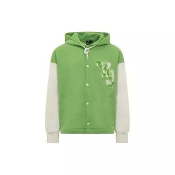 Y-3 Толстовка с капюшоном с длинным рукавом и буквенным узором, мужская толстовка с капюшоном, зеленая IQ2136 S