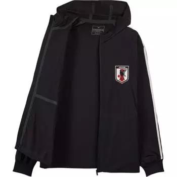 Y-3 X JFA Коллаборация SS24 Куртка с капюшоном с принтом трех полос Мужская куртка Черная IW7385 M