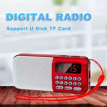 Y-508 Цифровое радио с перезаряжаемой поддержкой U-диска TF-карта ABS Мини Портативный FM-карманный динамик для пожилых людей чёрный