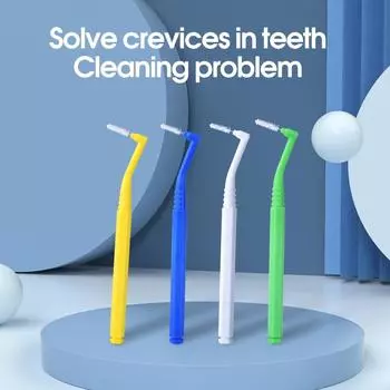 Y-Kelin L-образная межзубная щетка, 10 шт., угловой инструмент для чистки зубов, выбор, насадка для зубной нити белый