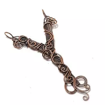 Y Look Gemstone Handmade Copper Wire Wrap Jewelry Pendant 4.18 V4Y12