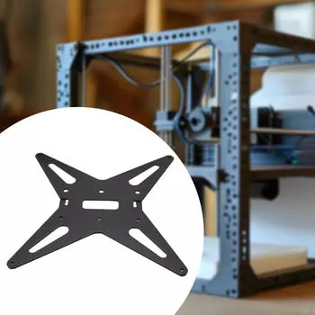 Y-образная каретка для 3D-принтера, подогреваемая платформа, опорный профиль, подставка 24 см x 24 см Without pulley