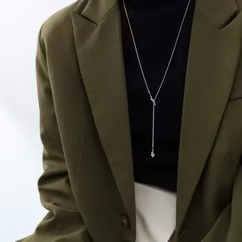 Y-образное длинное ожерелье с подвеской в виде ключицы и змеиной цепочкой неправильной формы с крестообразным узлом, праздничный подарок золотой