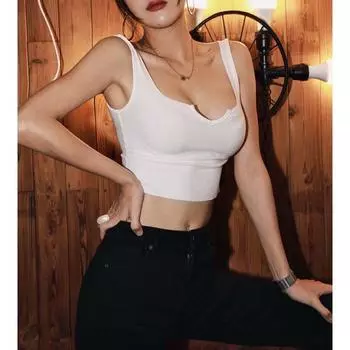 Y Одежда для йоги с нагрудными вкладышами Комплект из двух предметов Футболка с длинными рукавами Женская Прилегающая Слим-фит Чистое Желание Одежда для пилатеса Фитнес Спортивный топ White inside M