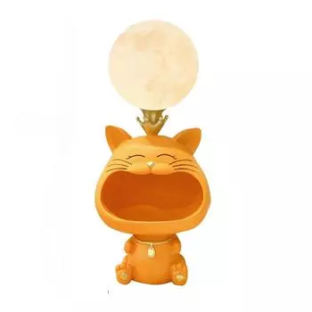 Y-подключаемая небольшая настольная лампа, прикроватная лампа для спальни, защита глаз, украшение детской комнаты, высококачественный креативный кот удачи Push button switch