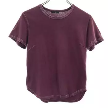Y s 80-е 90-е сделано в Японии Футболка с коротким рукавом Фиолетовый Женская Б/У