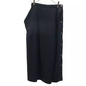 Y s 80-х годов, сделано в Японии, юбка макси с боковыми пуговицами, черная, Youji Yamamoto, женская, б/у