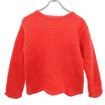 Y s 80s made in Japan Long sleeve sweater Red series knit Women Used