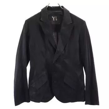 Y s Made in Japan Linen Blend tailored jacket 2 black Women Used