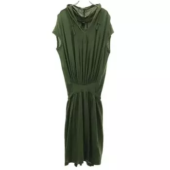 Y s сделано в Японии Платье с коротким рукавом 2 хаки Youji Yamamoto Женское Б/У