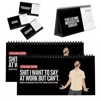 Я хочу сказать на работе 2025 Календарь Офисный настольный календарь для уставших