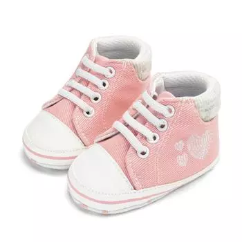 Я люблю Папа и Мама Детская обувь Холст Симпатичная Вышитая Любовь Сердце Детская девочка Обувь для малышей Обувь Для малышей Первые ходунки для мальчика Девочка