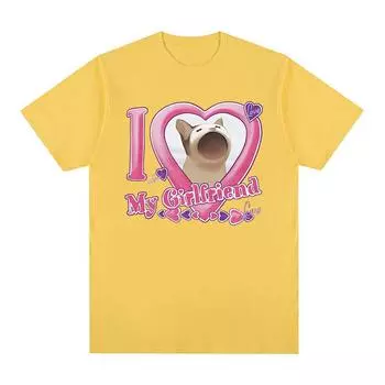 Я люблю своего парня, кота, забавные футболки с мемами, мужские и женские повседневные модные футболки с короткими рукавами, милые топы, футболка большого размера из 100% хлопка