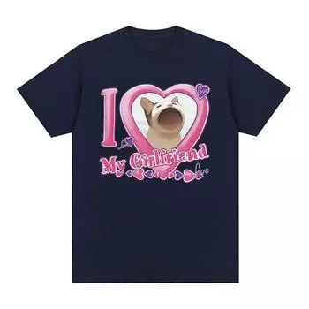 Я люблю своего парня, кота, забавные футболки с мемами, мужские и женские повседневные модные футболки с короткими рукавами, милые топы, футболка большого размера из 100% хлопка