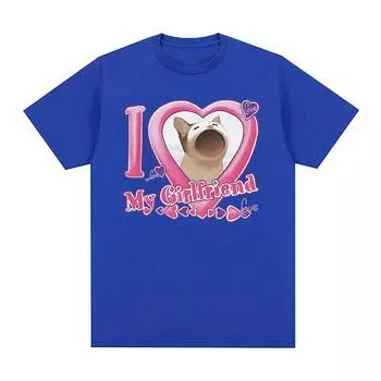 Я люблю своего парня, кота, забавные футболки с мемами, мужские и женские повседневные модные футболки с короткими рукавами, милые топы, футболка большого размера из 100% хлопка S чёрный