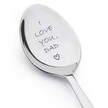 Я люблю тебя, папа, выгравированная ложка для мороженого, блендер для кофе, кухонный инструмент, подарок отцу