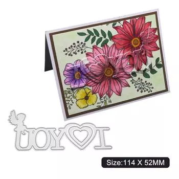 Я люблю ваши рамки металлический серебристый трафарет тиснение вырубные штампы для скрапбукинга бумага альбом карты изготовление серебряный