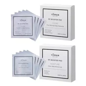 Ya-man facial beauty device combination rf booster pad cleanse & moisture 15 pieces each yrfs008