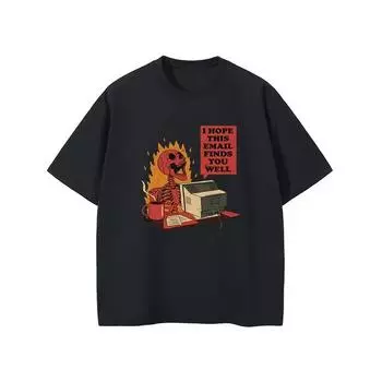 Я надеюсь, это письмо найдет вашу хорошо напечатанную одежду с дизайном «Злой череп», мужскую летнюю трендовую одежду и женские футболки с коротким рукавом. S