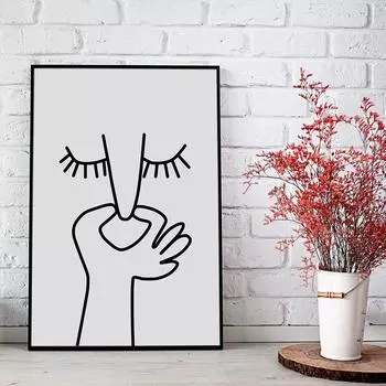 Я ненавижу свою работу Смешные плакаты с зубной щеткой и туалетной бумагой Печать юмора Черно-белые цитаты Картина на холсте Настенное искусство Декор ванной комнаты 21x30cm No Framed белый